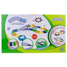 Игровой набор 1TOY Гибкий трек Большое путешествие, джип [т59313]