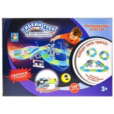 Игровой набор 1TOY Гибкий трек Полиция, полицейская машина [т59311]